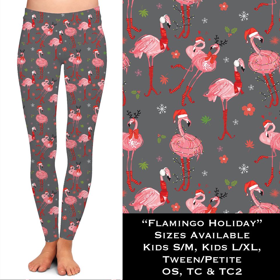 Flamingo Holiday Leggings (WW)