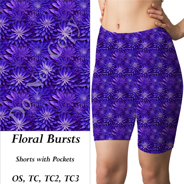 Floral Bursts Shorts with Pockets (MMP)