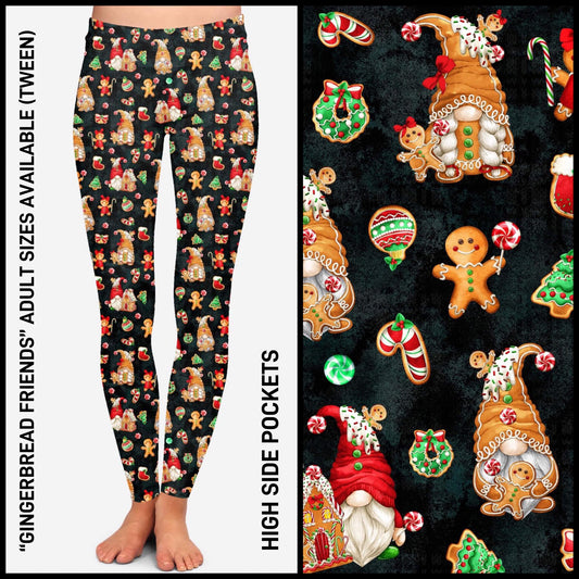 Gingerbread Friends Leggings with Pockets (AR)