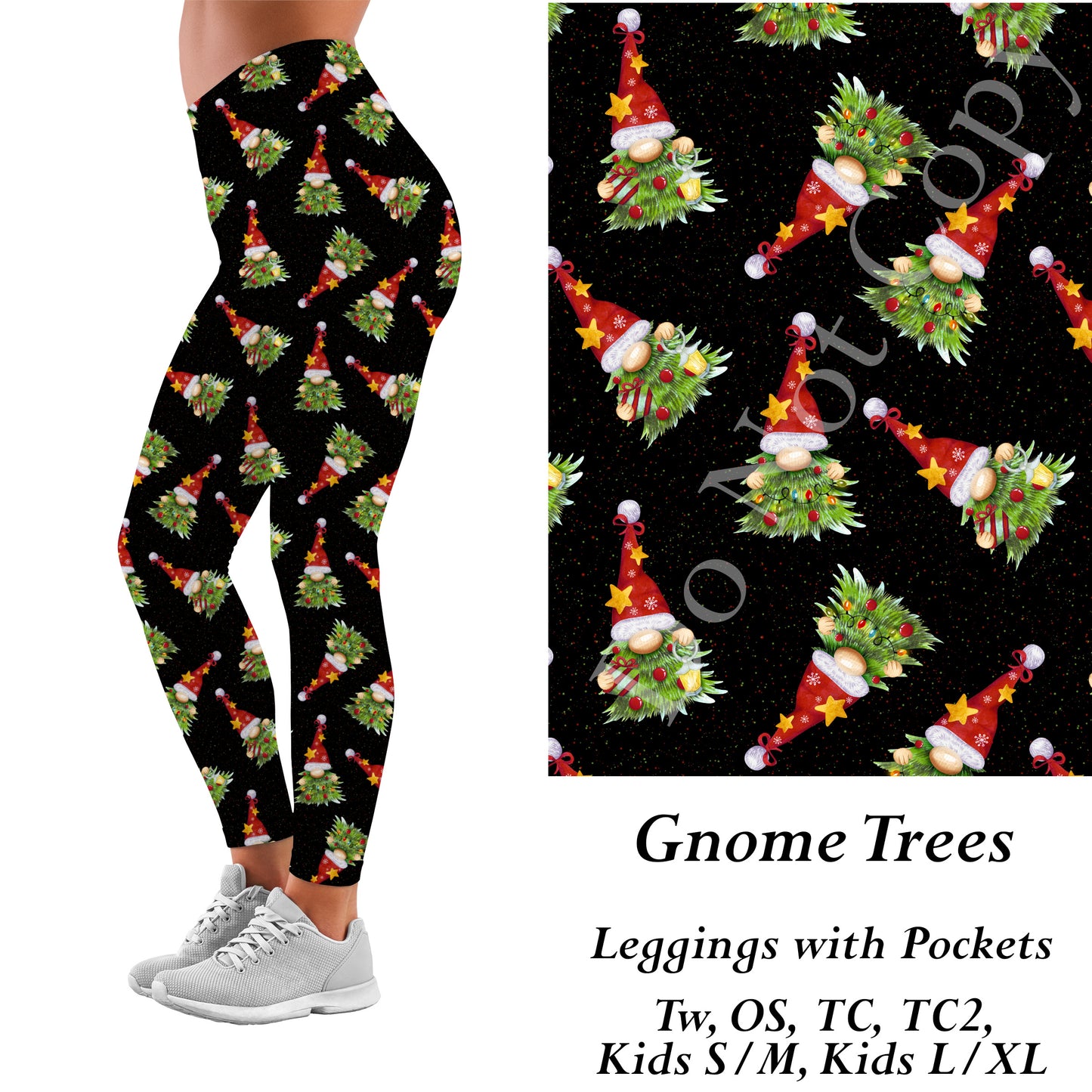 Gnome Trees Leggings with Pockets (JAAM)