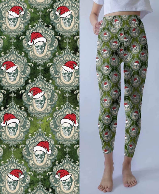 Gothic Santa Skulls Leggings (TDL)