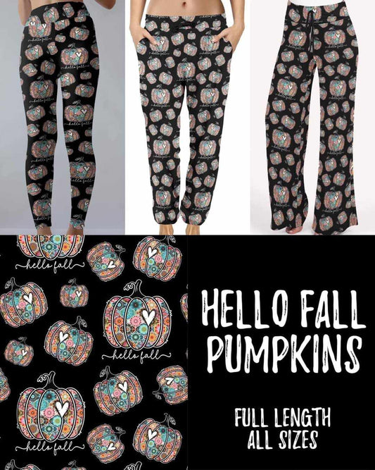 Hello Fall Pumpkins Leggings with Pockets (JAAM)