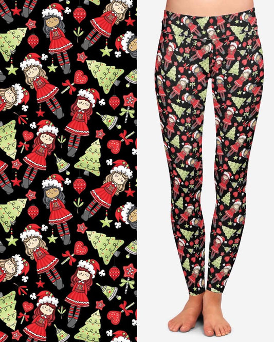 Holiday Dolls Leggings with Pockets (TDL)
