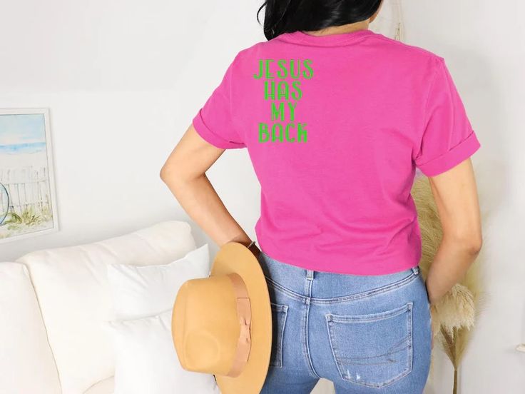 Jesus Has My Back - Berry Shirt