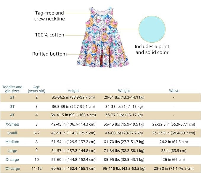 Monster Toddler/Girl's Sleeveless Tiered Dress