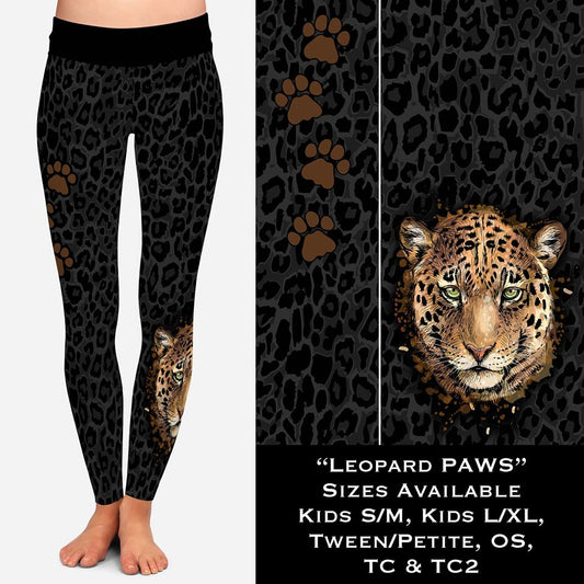 Leopard Paws Kids Leggings (WW)