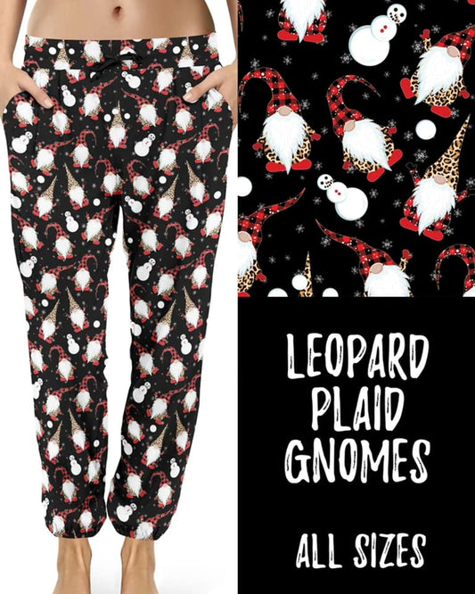 Leopard Plaid Gnomes Joggers (JAAM)