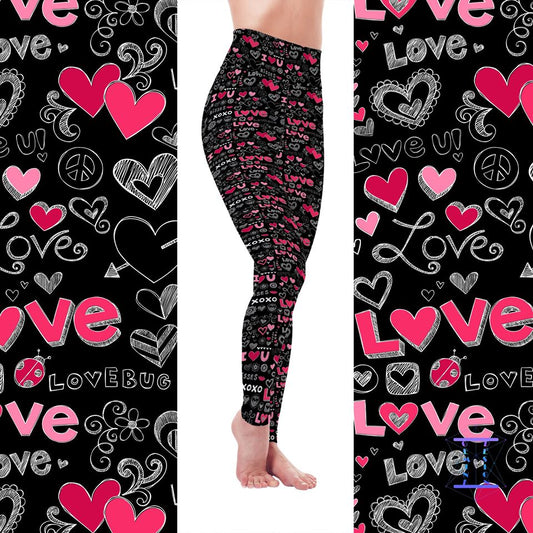 Love Doodles Leggings (GD)