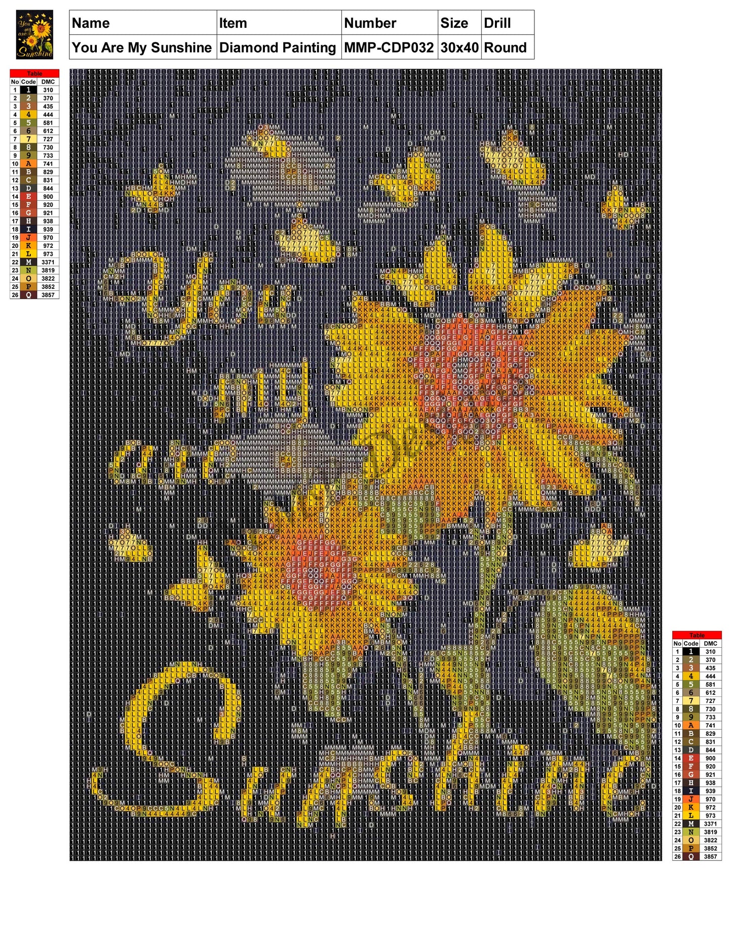 You are My Sunshine 30x40 Diamond Painting MMPCDP032