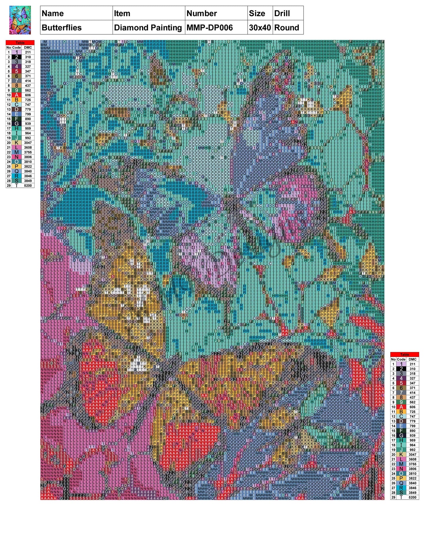 Butterflies 30x40 Diamond Painting MMPDP006