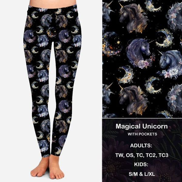 Magical Unicorn Leggings with Pockets (GY)