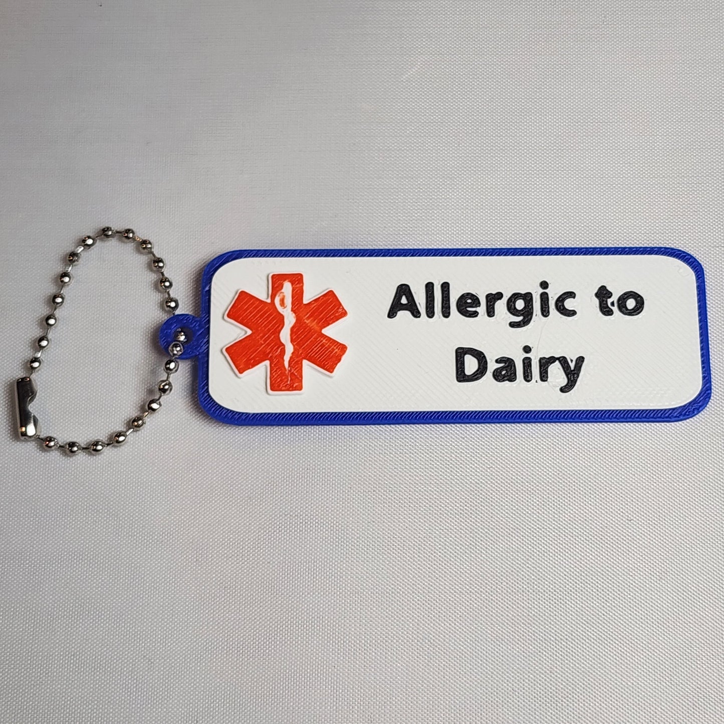 3D Printed Medical Alert Keychain/Pendant