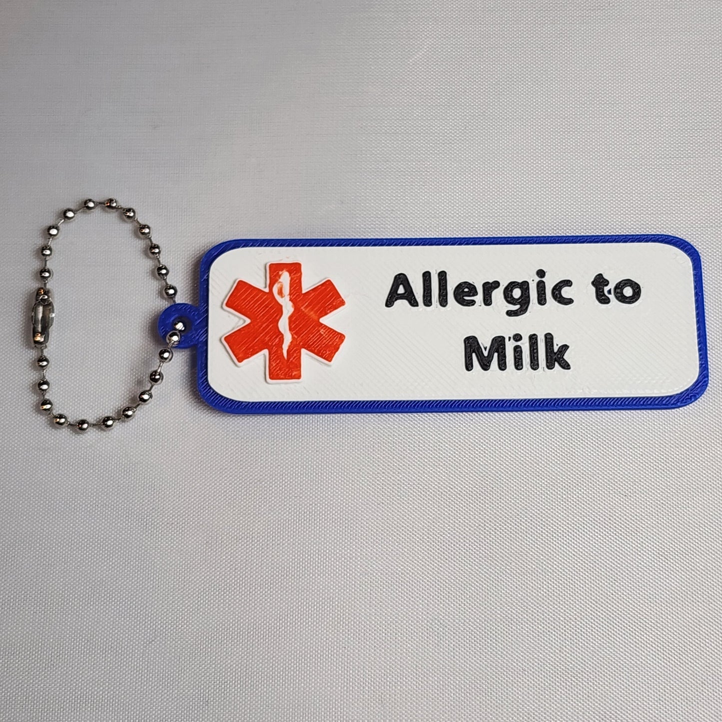 3D Printed Medical Alert Keychain/Pendant