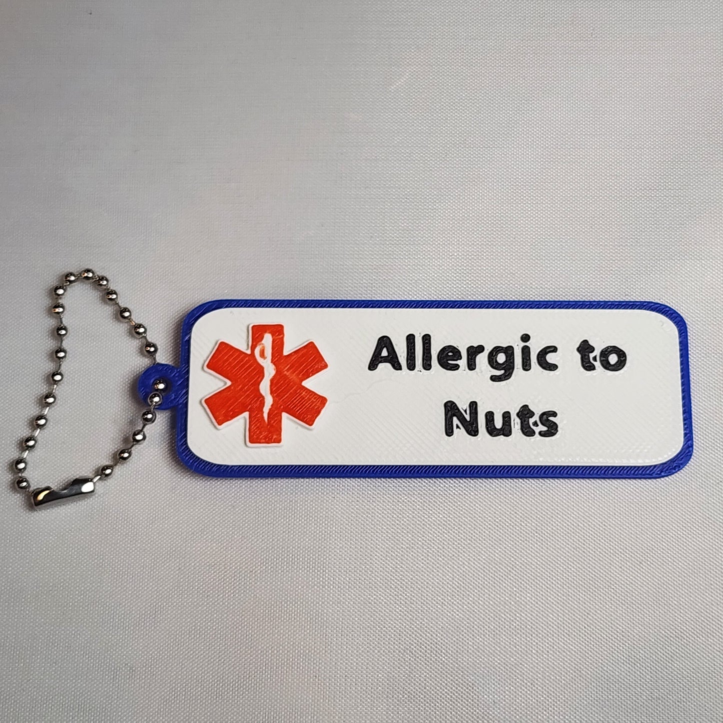 3D Printed Medical Alert Keychain/Pendant