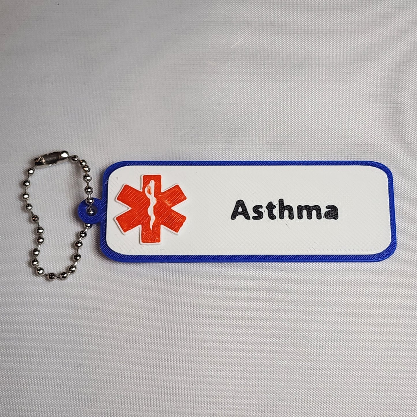 3D Printed Medical Alert Keychain/Pendant
