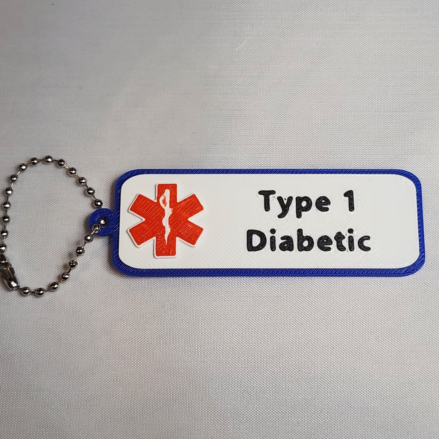 3D Printed Medical Alert Keychain/Pendant