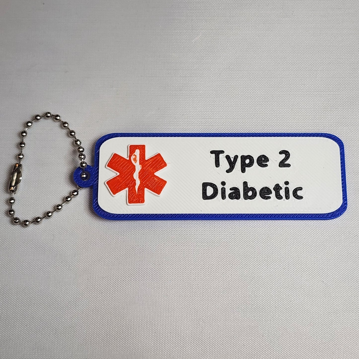 3D Printed Medical Alert Keychain/Pendant