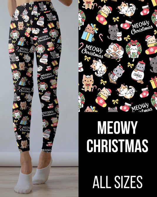 Meowy Christmas Leggings (JAAM)