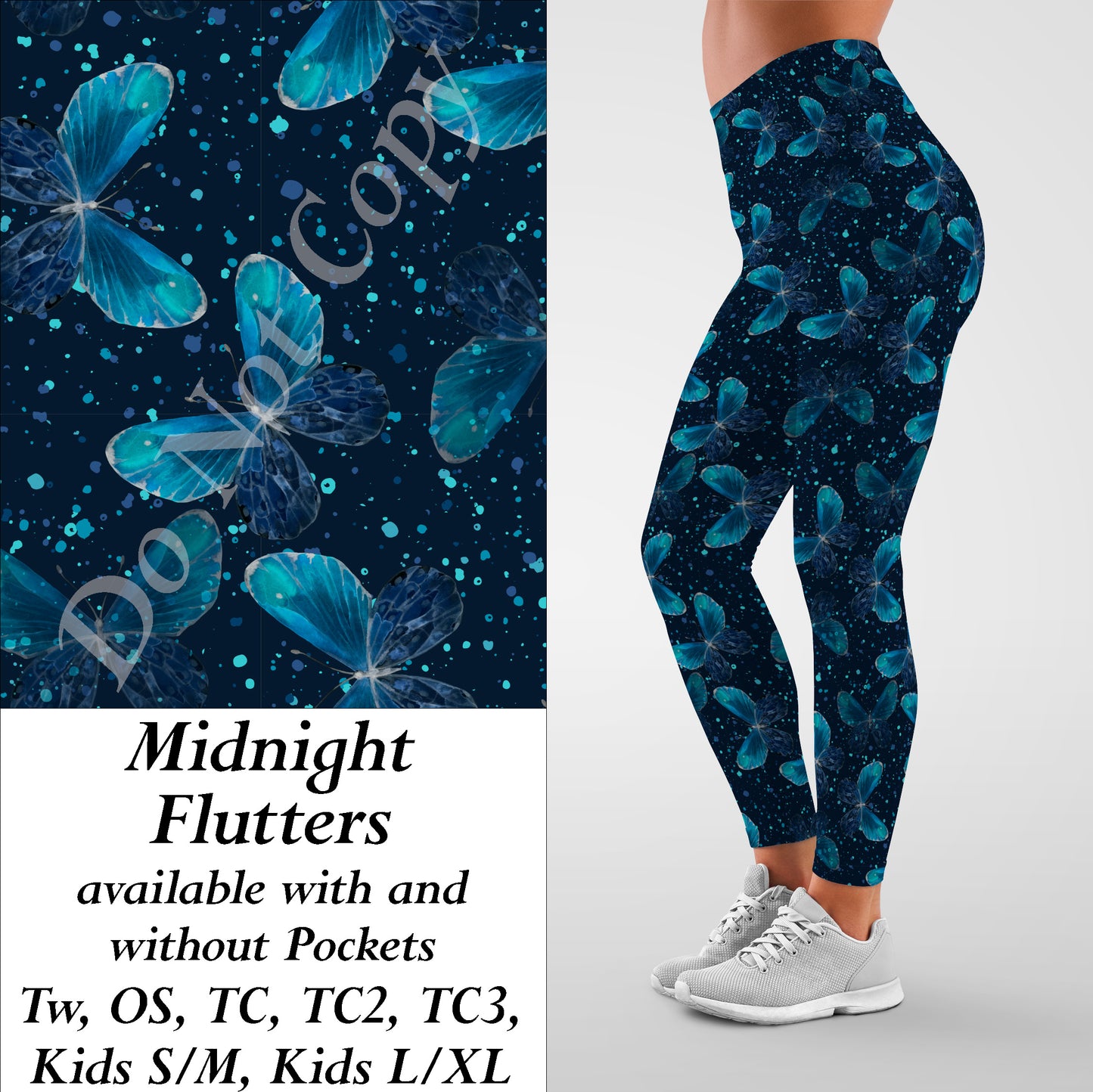 Midnight Flutters Leggings with Pockets