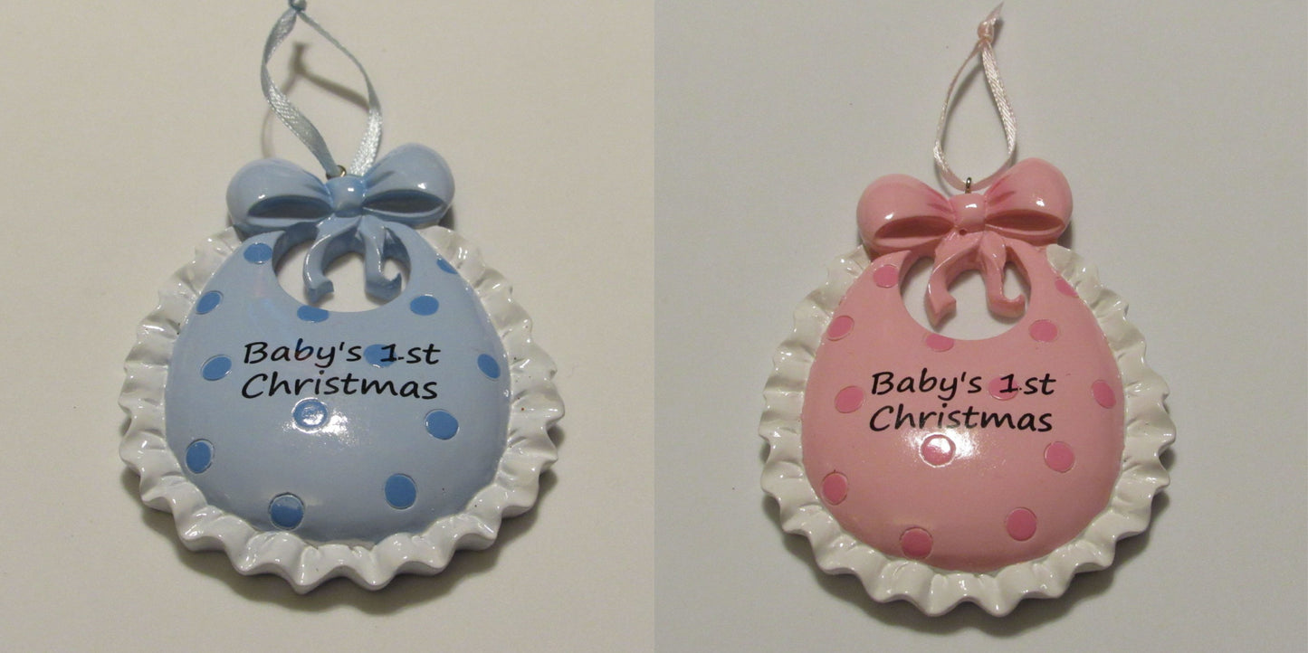 Personalized Poly-Resin Ornament Baby Bib