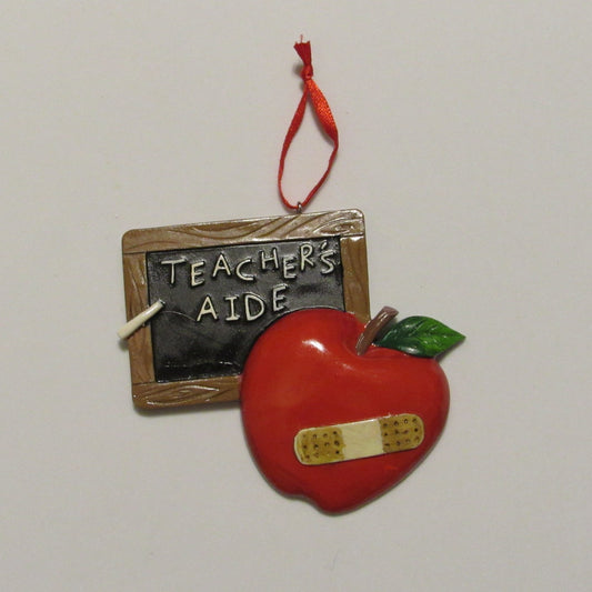 Personalized Poly-Resin Ornament Teacher's Aide