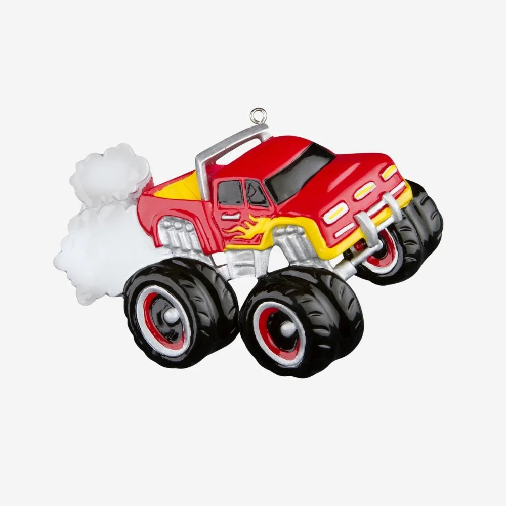 Personalized Poly-Resin Ornament Monster Truck