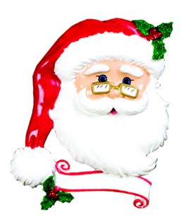 Personalized Poly-Resin Ornament Jolly Santa