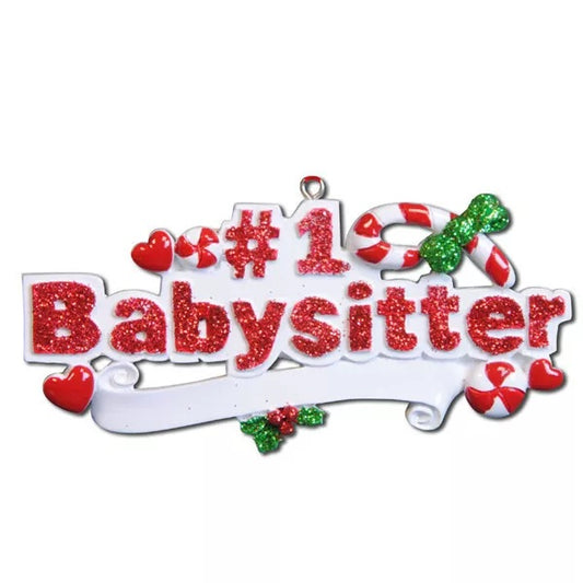 Personalized Poly-Resin Ornament #1 Babysitter