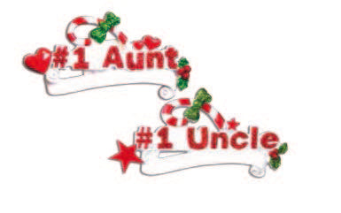 Personalized Poly-Resin Ornament #1 Aunt / #1 Uncle