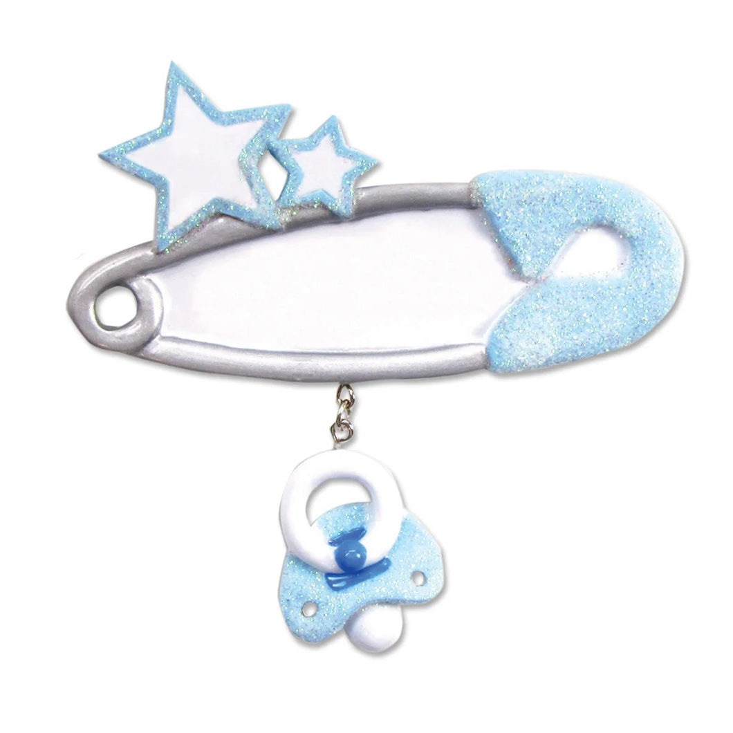 Personalized Poly-Resin Ornament Baby Diaper Pin