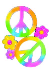 Personalized Poly-Resin Ornament Groovy Peace