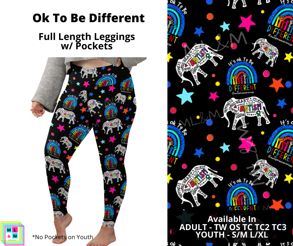 Ok To Be Different Leggings with Pockets (Pixie)