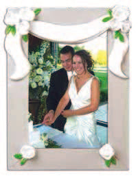 Personalized Poly-Resin Picture Frame Ornament Wedding