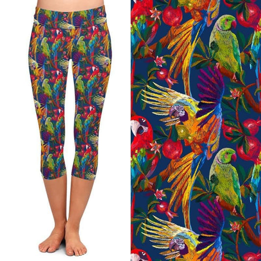 Parrot Talk Capri Leggings with Pockets (ARB)