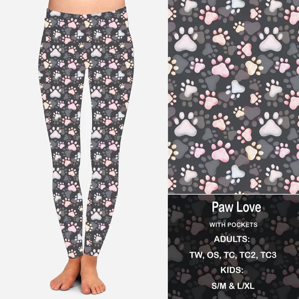 Paw Love Leggings with Pockets (GY)