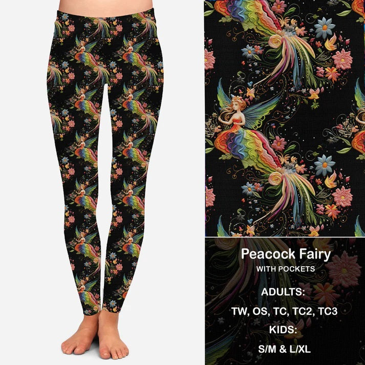 Peacock Fairy Leggings with Pockets (GY)