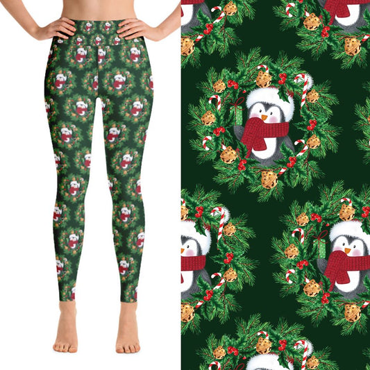 Penguin Wreath Leggings (HKL)