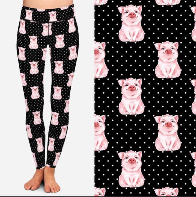 Pigs with White Dots Leggings (AALM)