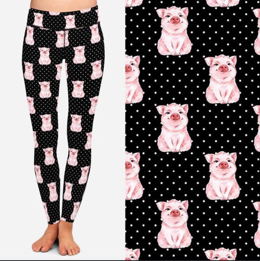 Pigs with White Dots Leggings (AALM)