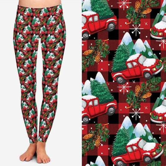 Plaid Pickups Leggings with Pockets (TDL)