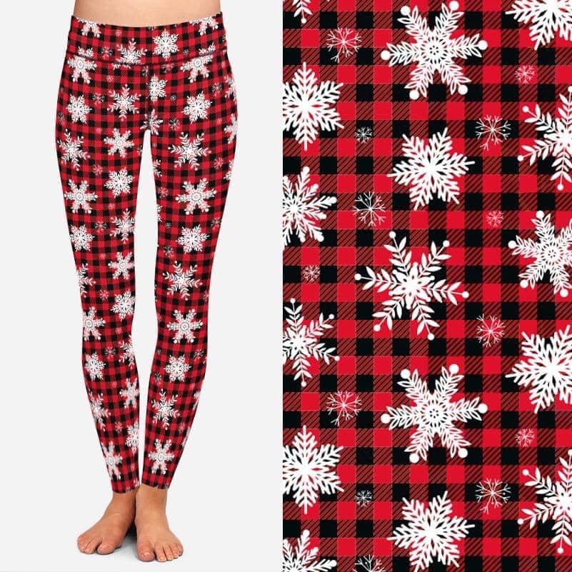 Plaid Snowflake Leggings (AALM)
