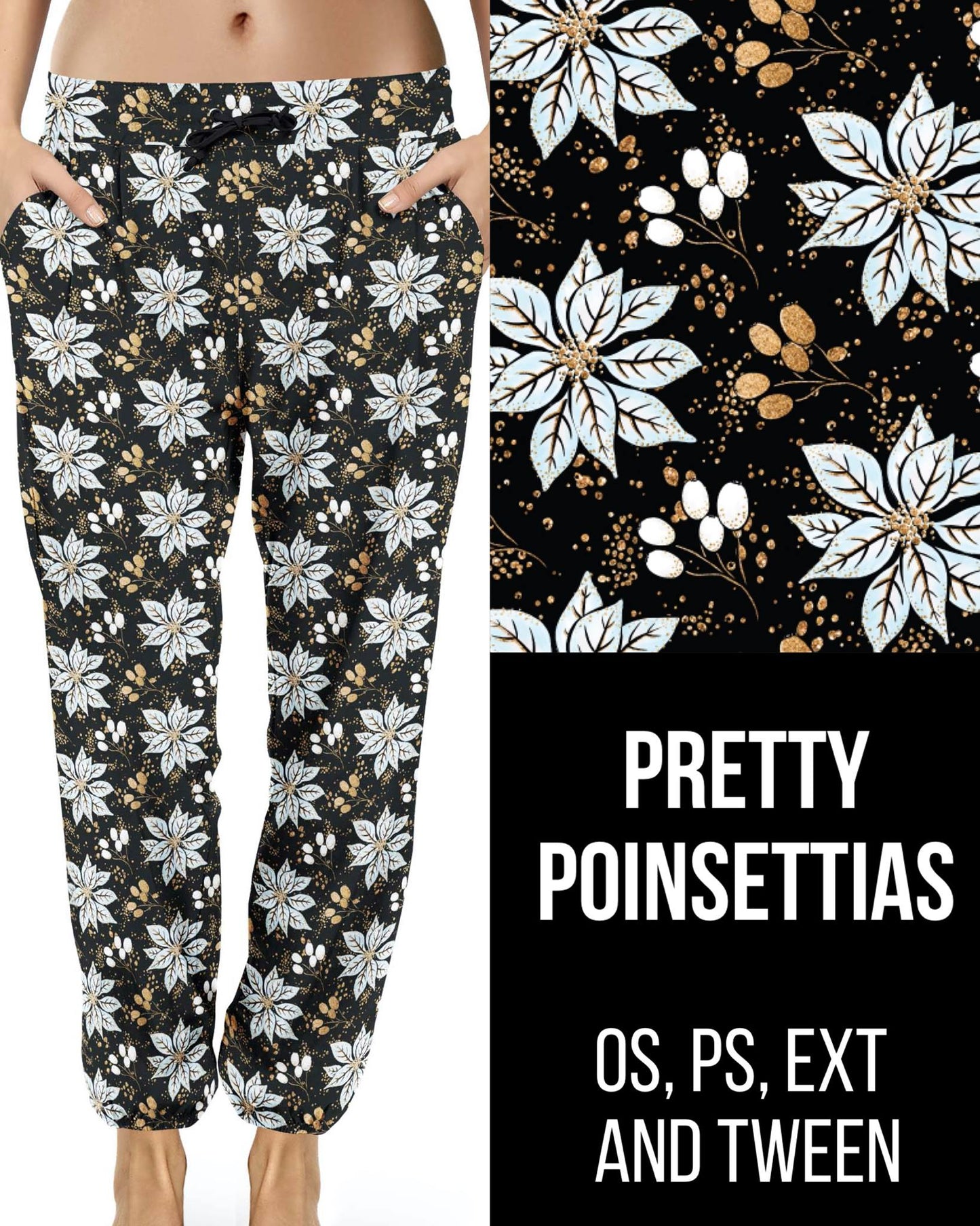 Pretty Poinsettias Joggers (JAAM)