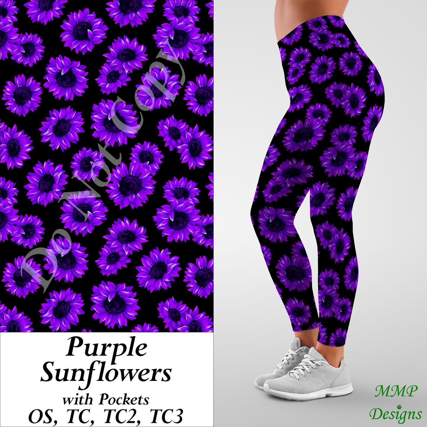 Purple Sunflowers with Pockets (MMP)