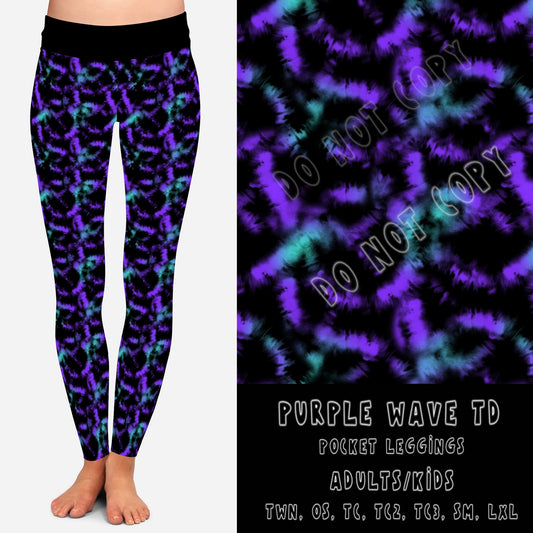 Purple Wave TD Leggings with Pockets (GC)