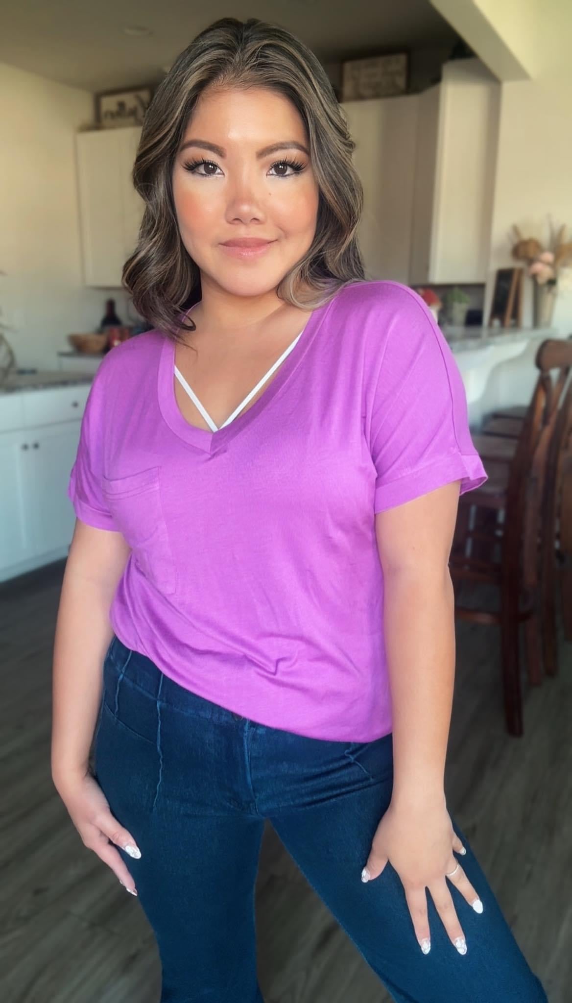 Purple Comfy Pocket Tee (JK)