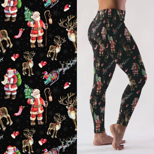 Santa Holding Staff Leggings