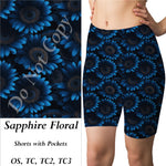 Sapphire Floral Shorts with Pockets (MMP)