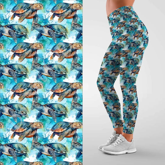 Sea Turtles Leggings with Pockets (SLB)