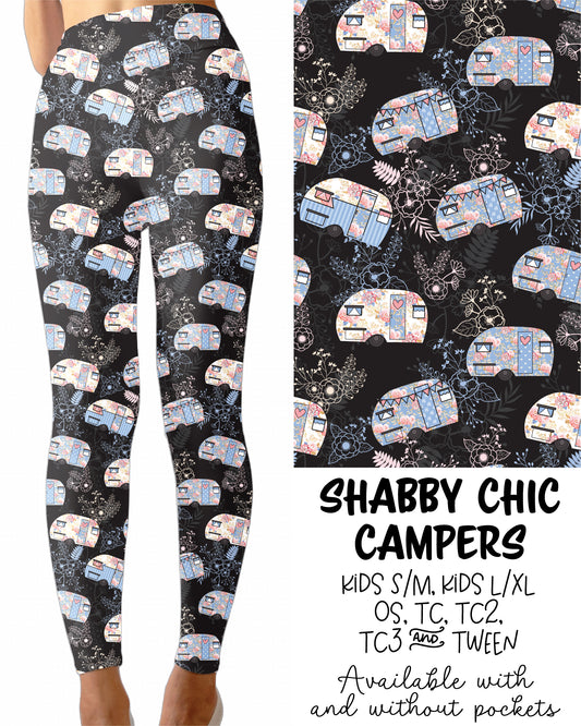 Shabby Chic Campers Leggings with Pockets (JAAM)