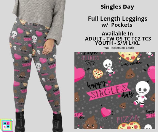 Singles Day Leggings with Pockets (Pixie)